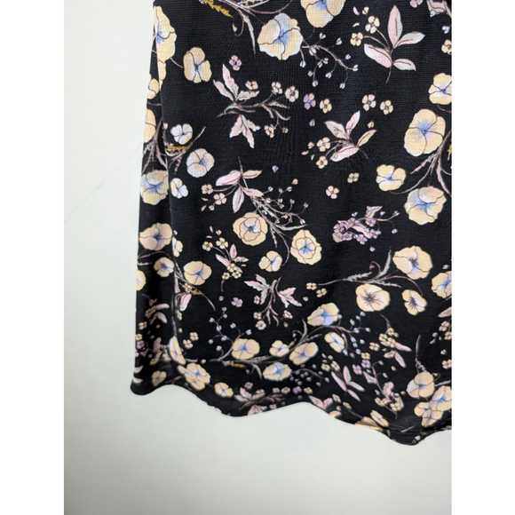 LC Lauren Conrad Black Floral Mini Dress XL, Women's - Picture 5 of 11